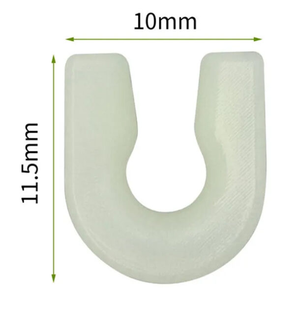 10 stk. Vinyl U-Ring Linebeskyttere, Flouriserende. - Image 2
