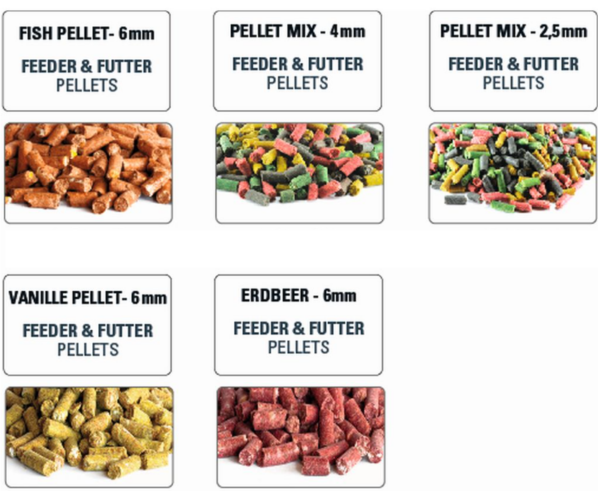 Feeder- og Foder Pellets, 1 kg.