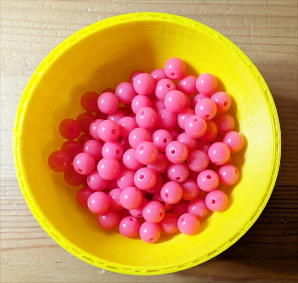 Perler, Hårde Fluoro-Pink, 25 stk.