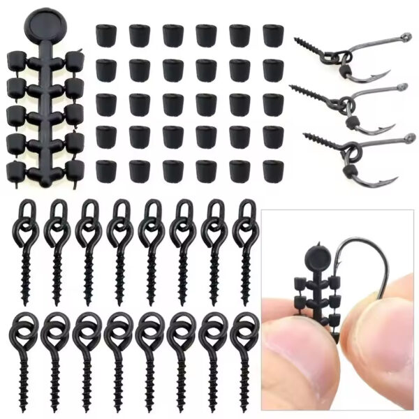 Pakke med 20 Bait Screws og 50 Gummi Stoppers