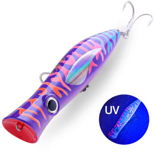 Big Game Popper, 49g, i flotte UV Farver. - Image 6