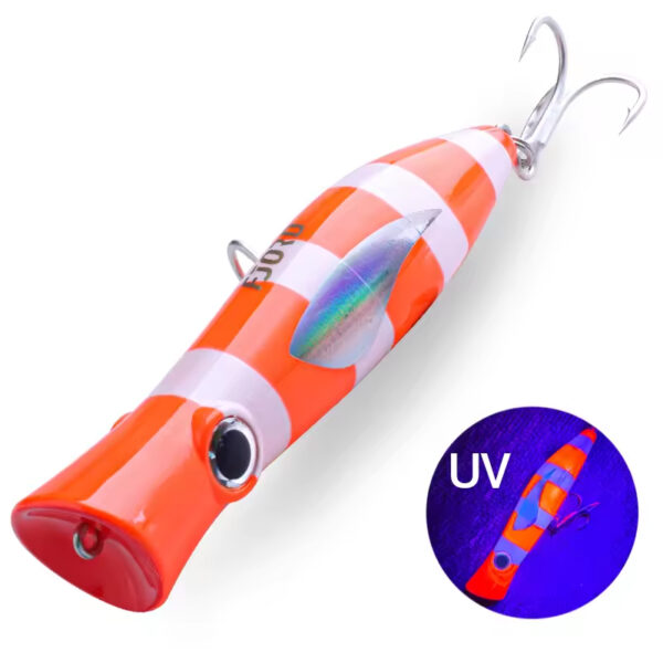 Big Game Popper, 49g, i flotte UV Farver. - Image 5