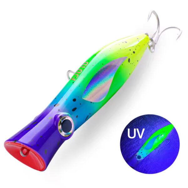 Big Game Popper, 49g, i flotte UV Farver. - Image 2