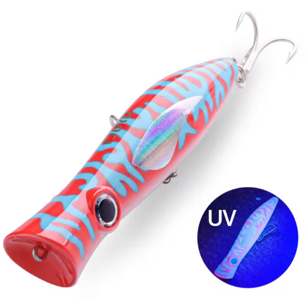 Big Game Popper, 49g, i flotte UV Farver. - Image 7