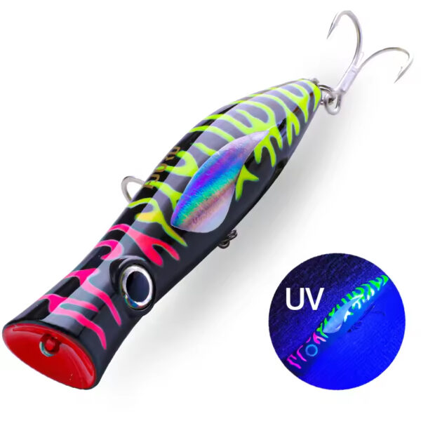 Big Game Popper, 49g, i flotte UV Farver. - Image 8