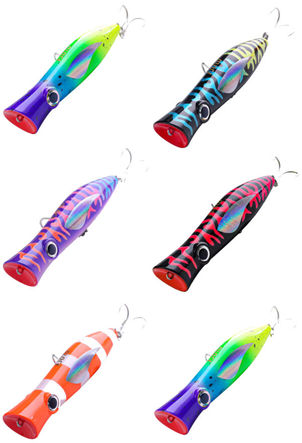 Big Game Popper, 49g, i flotte UV Farver.