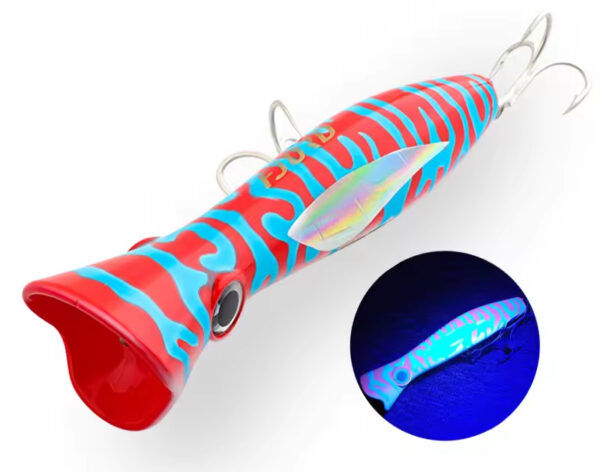 Big Game Popper, 82g, i flotte UV Farver. - Image 5