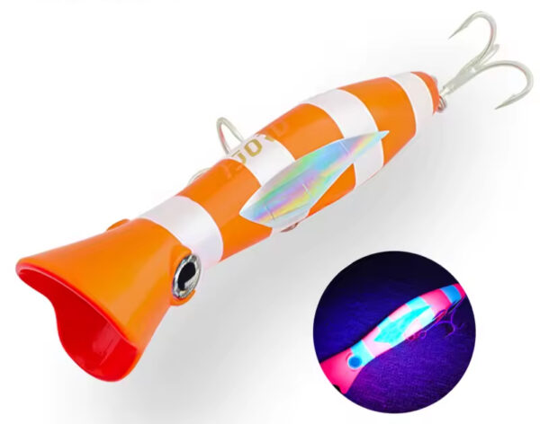 Big Game Popper, 82g, i flotte UV Farver. - Image 7